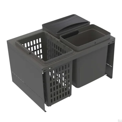 Système de tri des déchets Cube Compact 600 Eco Gris foncé