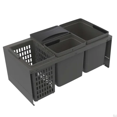 Système de tri des déchets Cube Compact 800 Eco Gris foncé