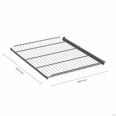 Grille fil 500 mm Gris foncé
