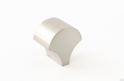 Bouton de meuble Feather 28 en acier inoxydable brossé