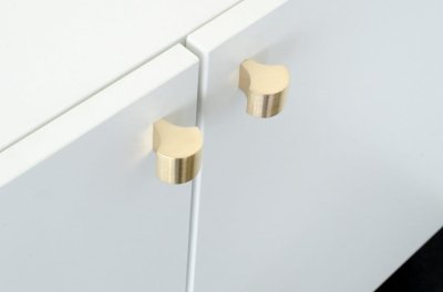 Bouton de meuble Plume 28 Laiton Brossé Non Peint