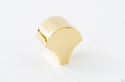 Bouton de meuble Plume 28 Laiton Poli Non Verni
