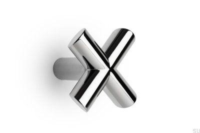 Support mural Equis Eco en chrome poli