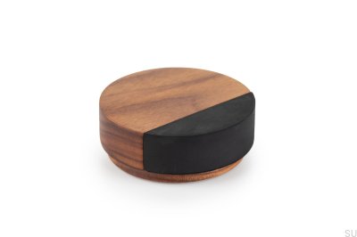 Butée de porte Knock Floor en bois de noyer