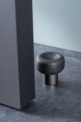 Butée de porte de sol pour poussette Gris Aluminium