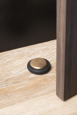 Butée De Porte De Plancher De Pied Bas 48 Aluminium Or Brossé Cava