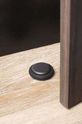 Arrêt de porte de sol bas 48 aluminium gris