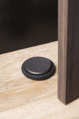 Arrêt de porte de sol bas 68 aluminium gris