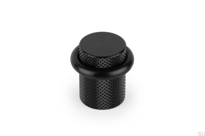 Butée de sol pour portes Graf Aluminium Noir Brossé