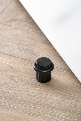 Butée de sol pour portes Graf Aluminium Noir Brossé