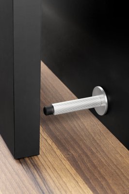 Arpa Butoir de porte mural Aluminium Argent Brossé