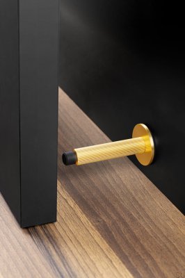Pied Butoir de porte mural Arpa Aluminium Doré Brossé