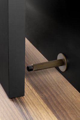 Pied Butoir de porte mural Arpa Aluminium Rustic Gold