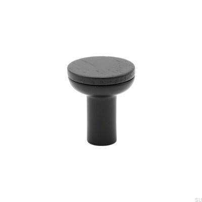 Bouton de meuble Bis Noir avec Bois Noir