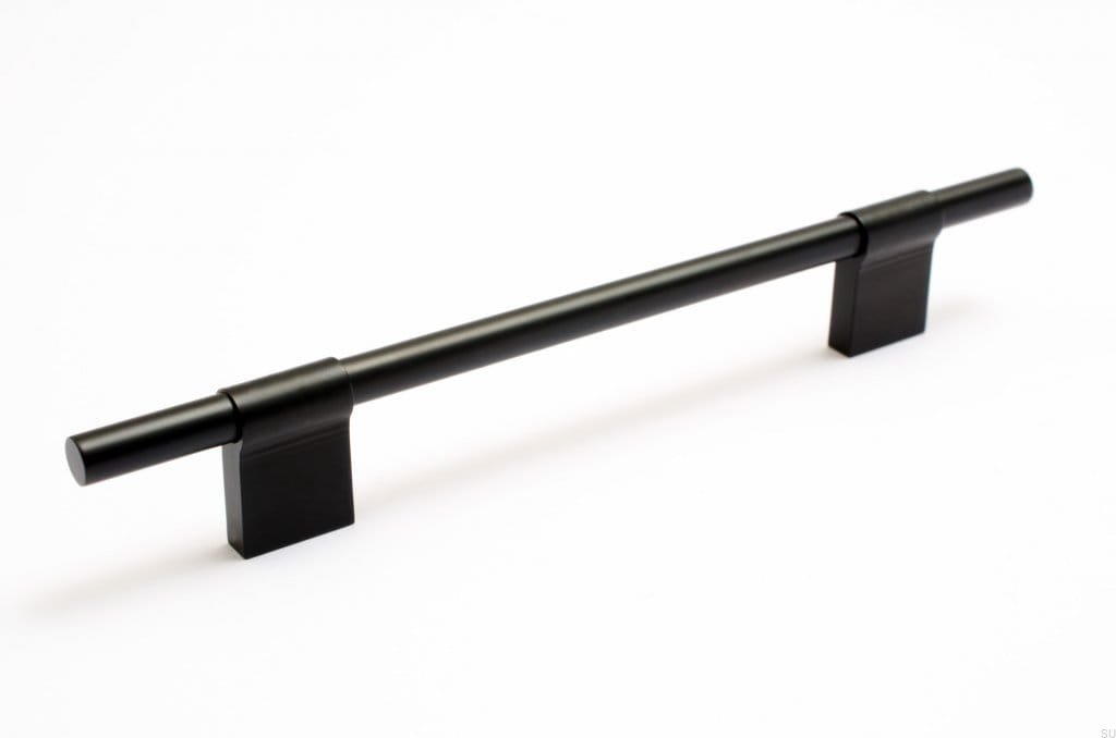 Zdjęcie produktowe uchwytu podłużnego Line 198 czarne aluminium