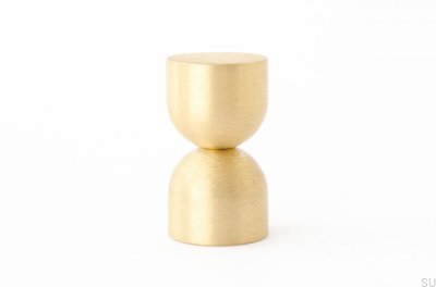 Bouton de meuble Kokeshi 1832, laiton brossé, non verni