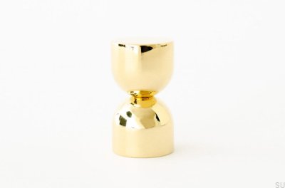Kokeshi 1832 Bouton de meuble en laiton poli non laqué