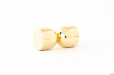 Kokeshi 1832 Bouton de meuble en laiton poli non laqué
