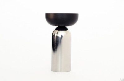 Support mural Kokeshi Mix 3052 en acier poli et aluminium noir