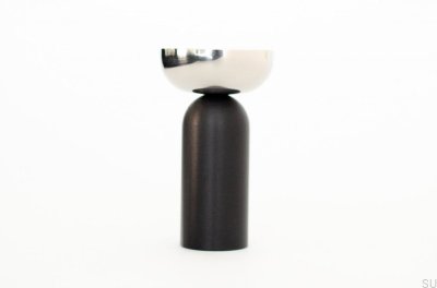 Support mural Kokeshi Mix 3052 en aluminium noir et acier poli