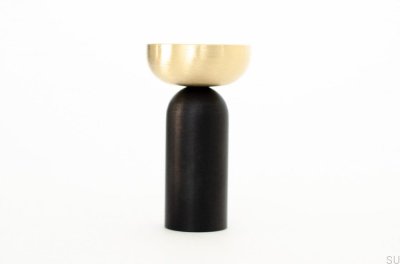 Support mural Kokeshi Mix 3052 en aluminium noir et laiton brossé