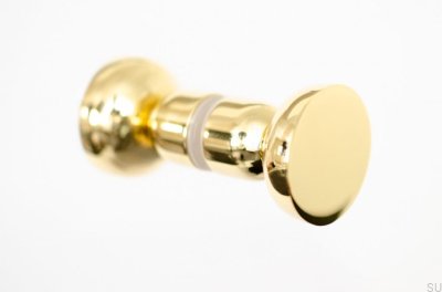Bouton de porte double face Kokeshi 3032 en laiton poli non verni