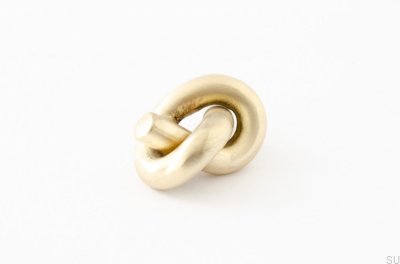 Knot 35 Bouton de Meuble Laiton Brossé Non Peint