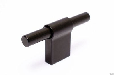 Poignée de meuble T-Bar Line 12 Aluminium noir