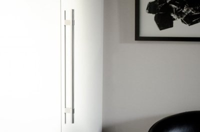 Poignée de meuble longitudinale Line Big 342 Acier inoxydable poli