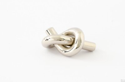 Bouton de meuble Knot 35, nickel poli