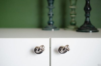 Bouton de meuble Knot 35, nickel poli