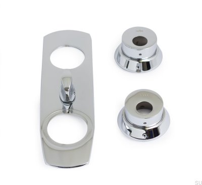 Panneau avec accessoires cylindriques Chrome poli Norme scandinave