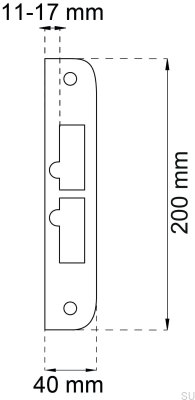 Verrou de sécurité 69008 Chrome mat Norme scandinave