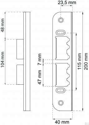 Serrure en zinc standard scandinave 65950
