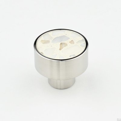 Bouton de meuble Marbelo M acier blanc Marianna