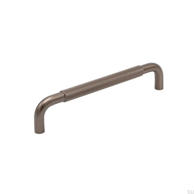 Poignée de meuble oblongue Helix 160, aluminium marron foncé