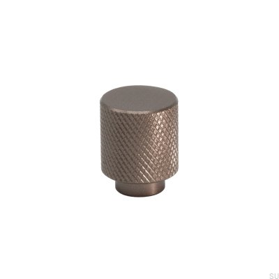 Bouton de meuble Helix en aluminium marron foncé