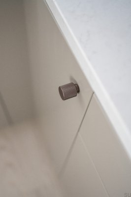 Bouton de meuble Helix en aluminium marron foncé