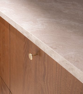 Bouton de meuble Spira en laiton poli