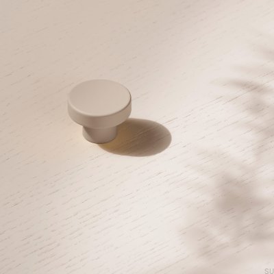 Bouton de meuble circulaire en métal Greige