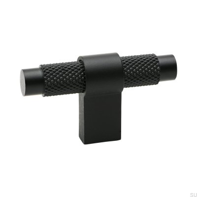 Bouton de meuble noir en aluminium T-Bar Pitch