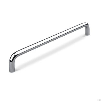 Poignée de meuble longitudinale Barga 224, chrome poli