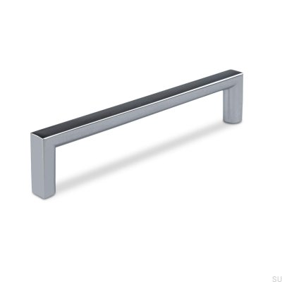 Poignée de meuble oblongue Calabro 128, chrome poli