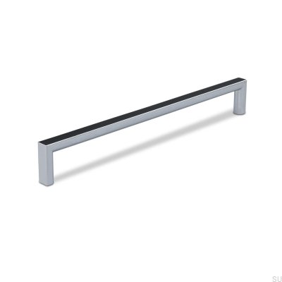 Poignée de meuble oblongue Calabro 192, chrome poli