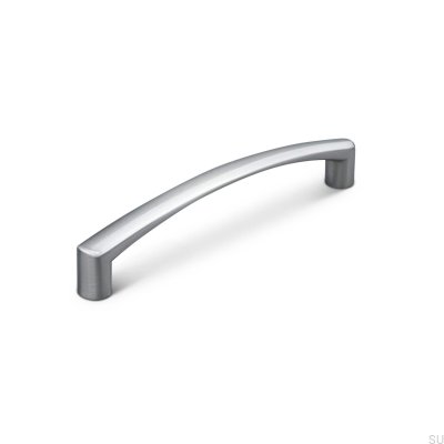 Poignée de meuble oblongue Celano 128 Argent Brossé