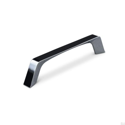Poignée de meuble oblongue Cori 128, chrome poli
