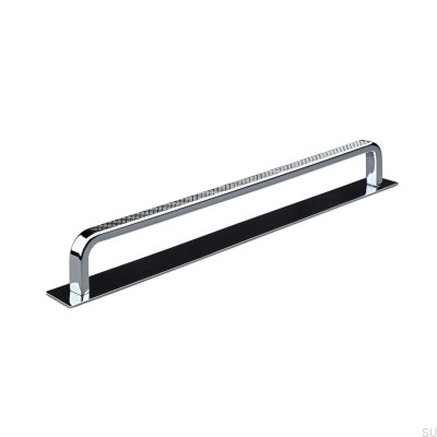 Poignée de meuble oblongue avec rondelle Gardone 224 Chrome poli