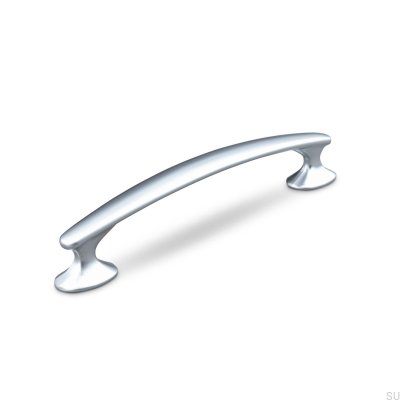 Poignée de meuble oblongue Genga 128, chrome mat