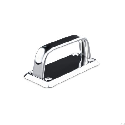 Poignée de meuble oblongue Livorno 54, acier brossé