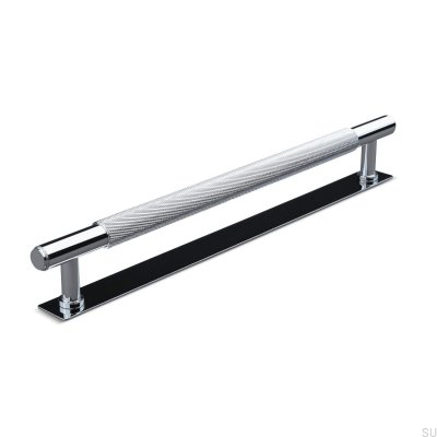 Poignée de meuble oblongue Salo 224, chrome poli